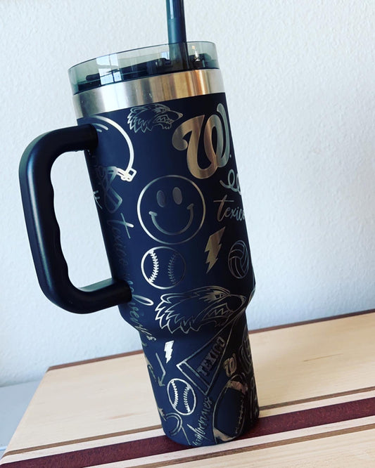 40 oz custom engraved tumbler